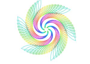 用python画六条螺旋排列的条形花0008