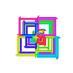 用python画多层次彩色魔幻图形0004
