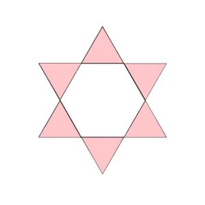 用python画被部分填充粉色的五角星0001