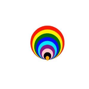 用python画七彩漂亮圆环0012