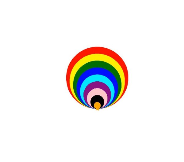 用python画七彩漂亮圆环0012