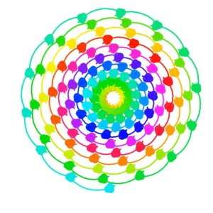 用python画旋转的手串形成的漂亮图形0016