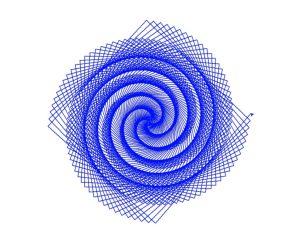 用python画旋转的正方形形成的几何图形