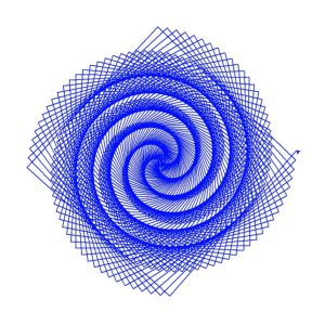 用python画旋转的正方形形成的几何图形